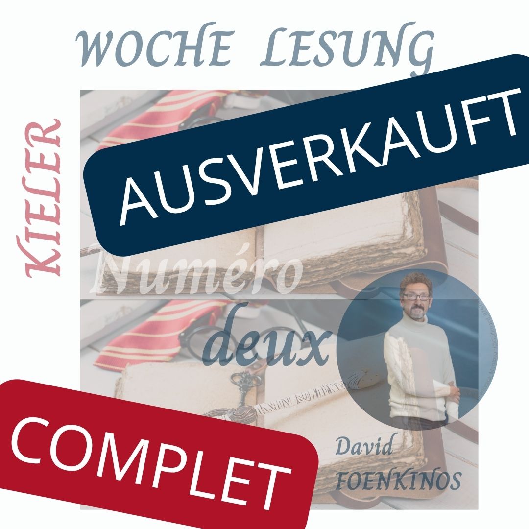 Kieler Woche Lesung 2025: David Foenkinos - Numéro deux