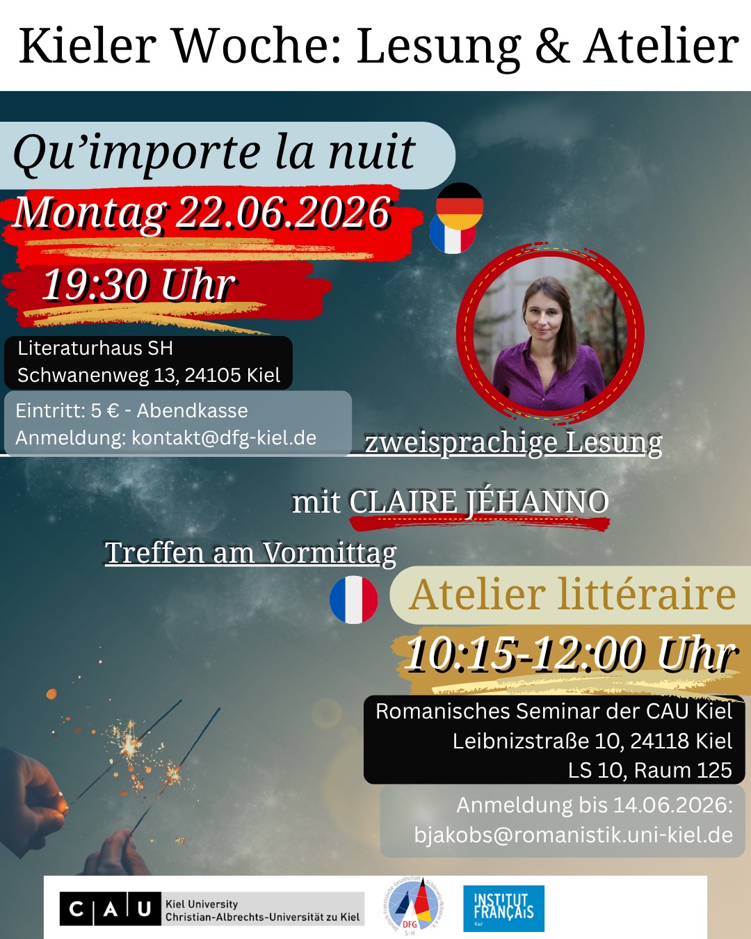 Kieler Woche Lesung 2026: atelier littéraire